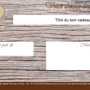 Bon de Valeur 15 Euros